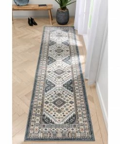 Well Woven Aryn Vintage Tribal Medallion Floral Blue Rug Global