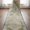 Well Woven Aryn Custom Size Runner Vintage Medallion Floral Green 27 Inch Width X Choose Your Length Hallway Runner Rug