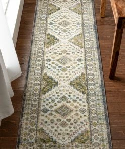 Well Woven Aryn Vintage Tribal Medallion Floral Green Rug Global