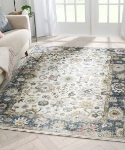 Well Woven Corinne Vintage Bohemian Oriental Ivory Rug Global