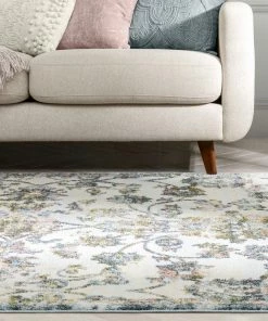 Well Woven Atlas Vintage Bohemian Oriental Floral Blue Rug