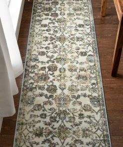 Well Woven Atlas Vintage Bohemian Oriental Floral Blue Rug