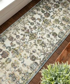 Well Woven Atlas Vintage Bohemian Oriental Floral Blue Rug