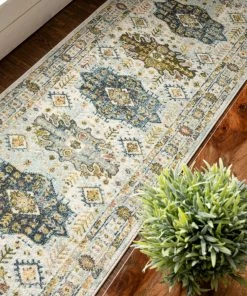 Well Woven Novalie Vintage Patchwork Botanical Border Ivory Rug