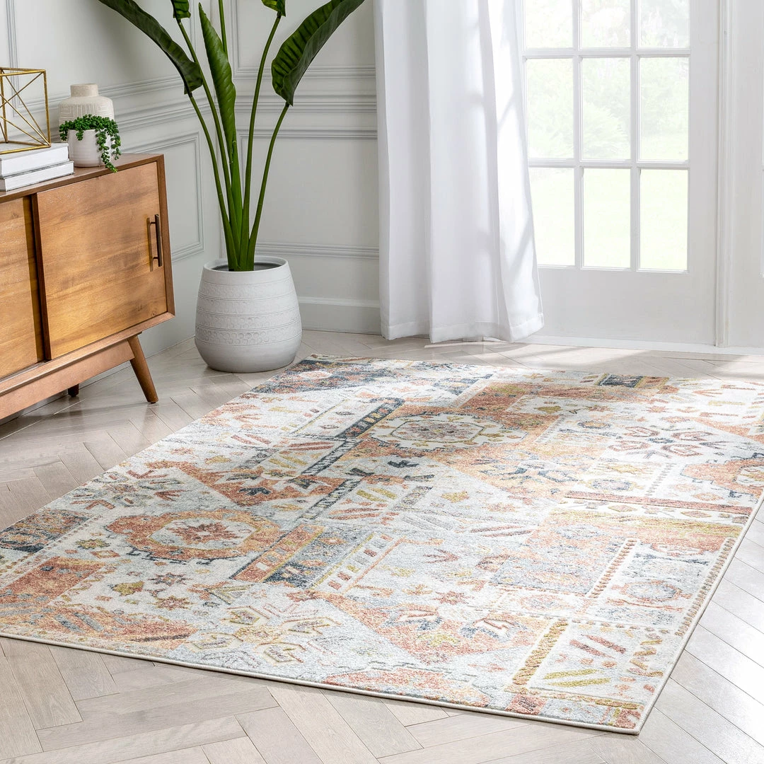 Well Woven Elizabeth Global Vintage Patchwork Pattern Ivory Rug 7 Well Woven Elizabeth Global Vintage Patchwork Pattern Ivory Rug