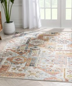 Well Woven Elizabeth Global Vintage Patchwork Pattern Ivory Rug