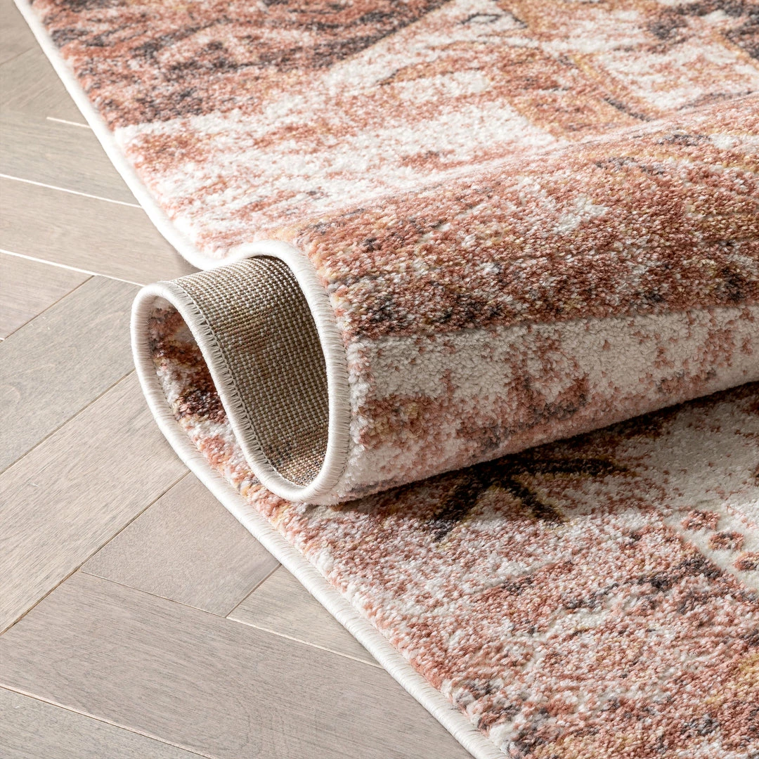 Well Woven Elizabeth Global Vintage Patchwork Pattern Blush Pink Rug 6 Well Woven Elizabeth Global Vintage Patchwork Pattern Blush Pink Rug