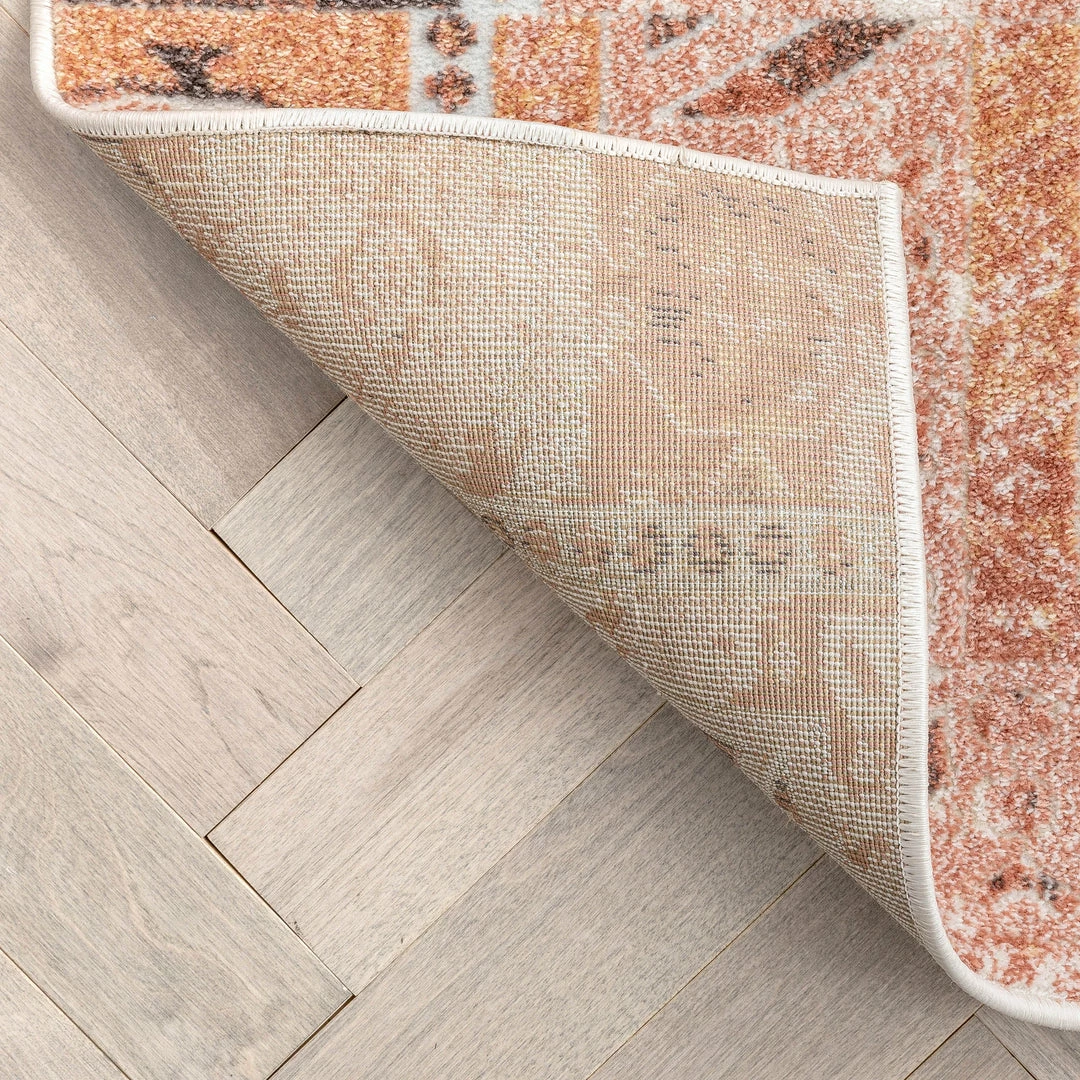 Well Woven Elizabeth Global Vintage Patchwork Pattern Blush Pink Rug 5 Well Woven Elizabeth Global Vintage Patchwork Pattern Blush Pink Rug