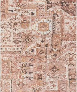 Well Woven Elizabeth Global Vintage Patchwork Pattern Blush Pink Rug