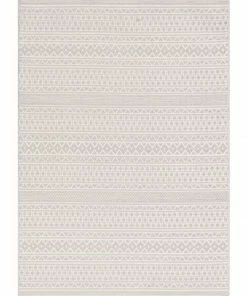 Well Woven Arwen Tribal Indoor/Outdoor Ivory Textured Rug