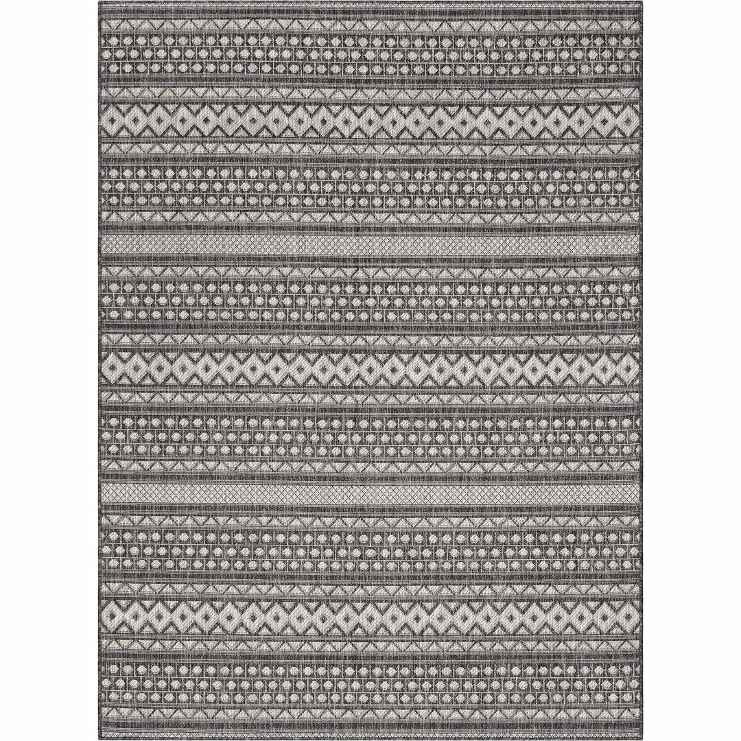Well Woven Global Arwen Tribal Indoor/Outdoor Black Textured Rug 2 Well Woven Global Arwen Tribal Indoor/Outdoor Black Textured Rug
