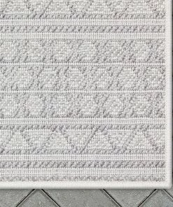 Well Woven Arwen Tribal Indoor/Outdoor Grey Textured Rug