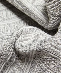 Well Woven Arwen Tribal Indoor/Outdoor Grey Textured Rug