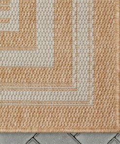 Well Woven Frankie Modern Stripes Indoor/Outdoor Beige Textured Rug