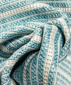 Well Woven Frankie Modern Stripes Indoor/Outdoor Blue Textured Rug