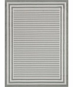 Well Woven Frankie Modern Stripes Indoor/Outdoor Green Textured Rug