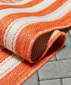 Well Woven Frankie Modern Stripes Indoor/Outdoor Orange Textured Rug 13 Well Woven Frankie Modern Stripes Indoor/Outdoor Orange Textured Rug