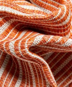 Well Woven Frankie Modern Stripes Indoor/Outdoor Orange Textured Rug 10 Well Woven Frankie Modern Stripes Indoor/Outdoor Orange Textured Rug