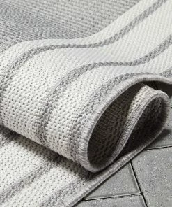 Well Woven Perry Solid Border Pattern Indoor/Outdoor Grey Textured Rug 13 Well Woven Perry Solid Border Pattern Indoor/Outdoor Grey Textured Rug