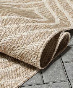 Well Woven Ludo Lattice Trellis Indoor/Outdoor Beige Textured Rug Global