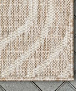 Well Woven Ludo Lattice Trellis Indoor/Outdoor Beige Textured Rug Global