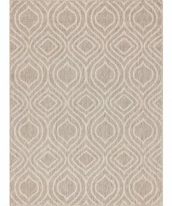 Well Woven Ludo Lattice Trellis Indoor/Outdoor Beige Textured Rug Global