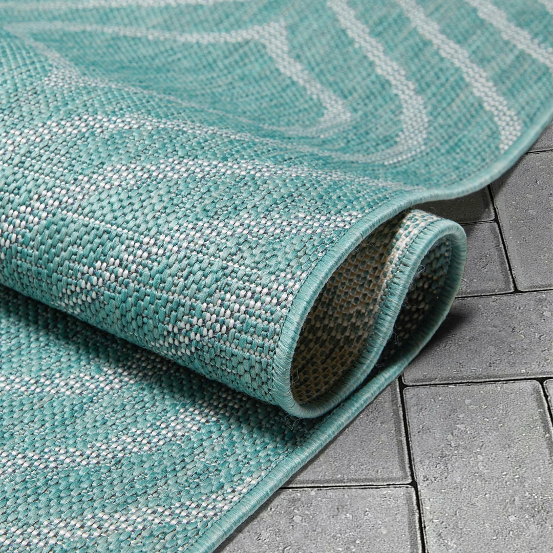 Well Woven Ludo Lattice Trellis Indoor/Outdoor Blue Textured Rug 8 Well Woven Ludo Lattice Trellis Indoor/Outdoor Blue Textured Rug
