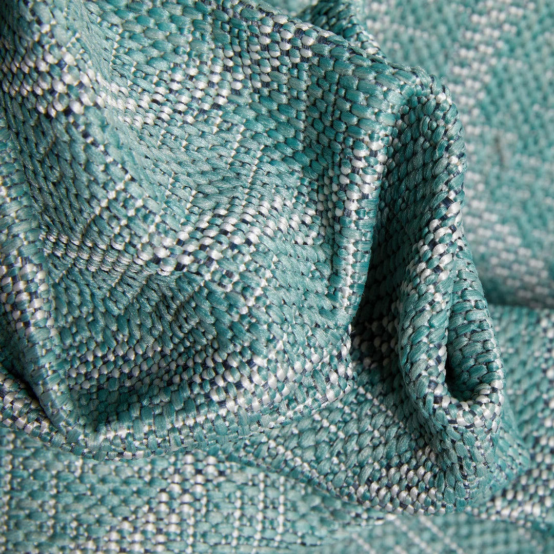 Well Woven Ludo Lattice Trellis Indoor/Outdoor Blue Textured Rug 4 Well Woven Ludo Lattice Trellis Indoor/Outdoor Blue Textured Rug