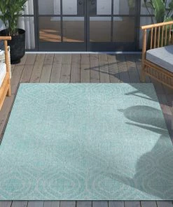 Well Woven Ludo Lattice Trellis Indoor/Outdoor Blue Textured Rug 13 Well Woven Ludo Lattice Trellis Indoor/Outdoor Blue Textured Rug