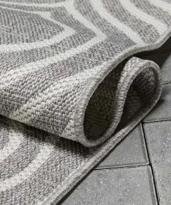 Well Woven Global Ludo Lattice Trellis Indoor/Outdoor Grey Textured Rug