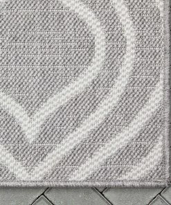 Well Woven Global Ludo Lattice Trellis Indoor/Outdoor Grey Textured Rug