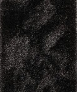 Well Woven Liza Black Plush Shag Rug