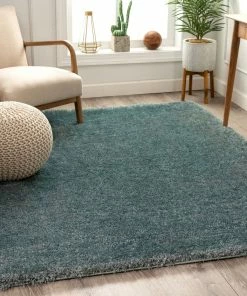 Well Woven Liza Blue Plush Shag Rug