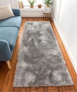 Well Woven Liza Silver Plush Shag Rug 15 Well Woven Liza Silver Plush Shag Rug