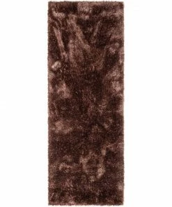 Well Woven Liza Taupe Brown Plush Shag Rug
