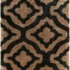 Well Woven Jesse Trellis Black Plush Shag Rug