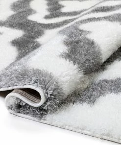 Well Woven Jesse Trellis White Plush Shag Rug 6 Well Woven Jesse Trellis White Plush Shag Rug