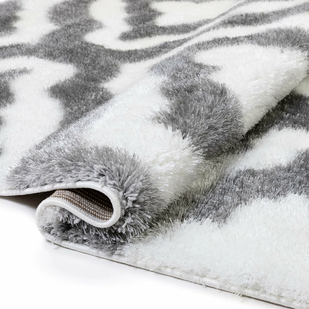 Well Woven Jesse Trellis White Plush Shag Rug 3 Well Woven Jesse Trellis White Plush Shag Rug