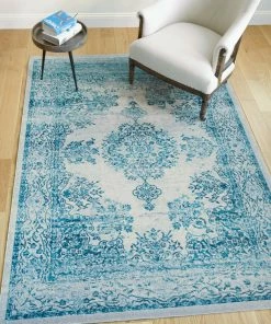 Well Woven Cannes Blue Modern Rug 3'3" X 5' Global 9 Well Woven Cannes Blue Modern Rug 3'3
