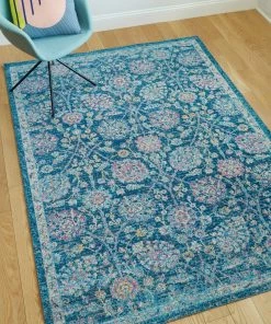 Well Woven Wixby Blue Traditional Rug 2' X 3' Vintage