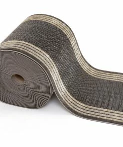 Well Woven Geometric Custom Size Runner Waylon Retro Border Solid & Striped Grey 31 Inch Wide X Choose Your Length Hallway Runner Rug