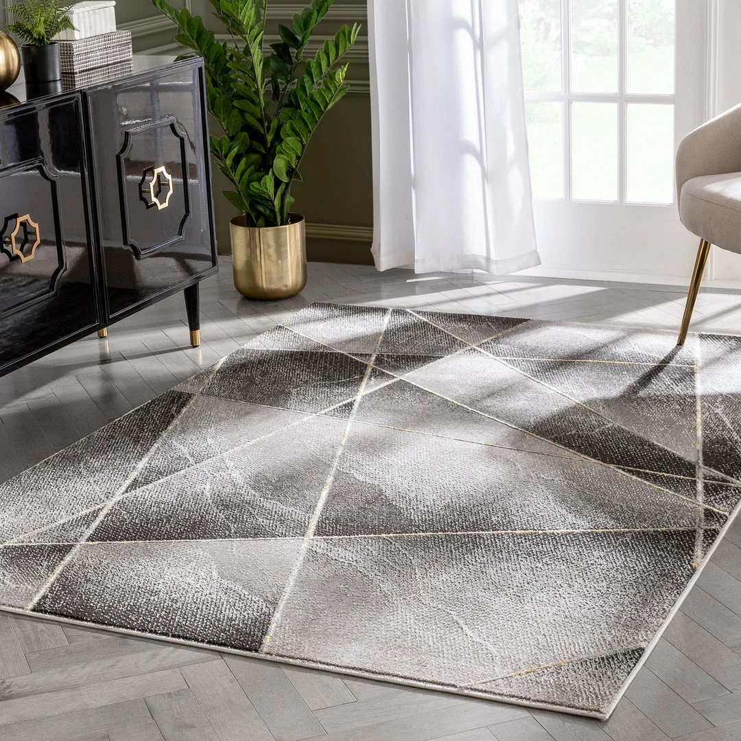 Well Woven Arthur Retro Geometric Marble Pattern Grey Glam Rug 7 Well Woven Arthur Retro Geometric Marble Pattern Grey Glam Rug