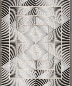 Well Woven Winnie Contemporary Geometric Pattern Grey Glam Rug
