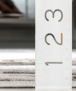 Well Woven Beckley Contemporary Abstract Waves Ivory Glam Rug