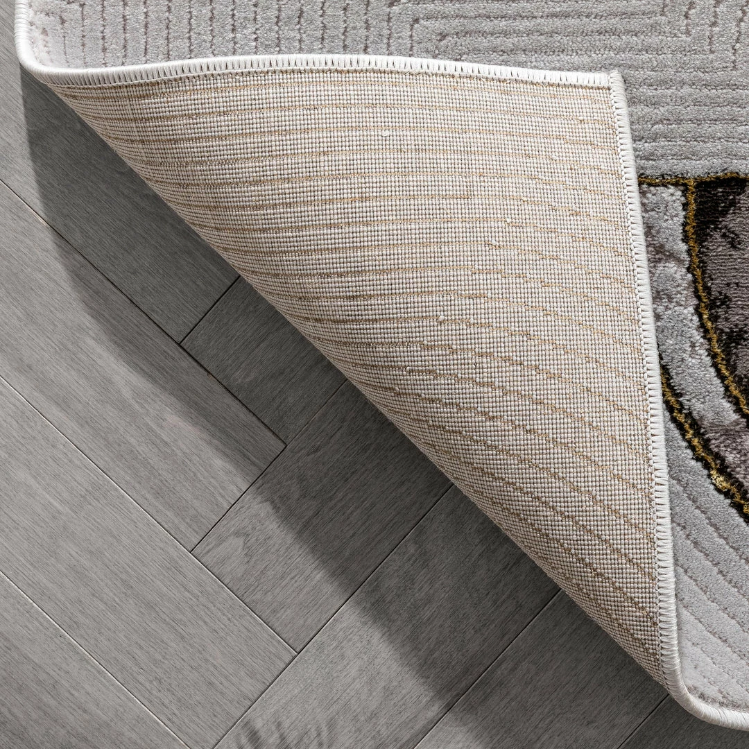 Well Woven Geometric Walter Retro Marble Pattern Grey Glam Rug 6 Well Woven Geometric Walter Retro Marble Pattern Grey Glam Rug