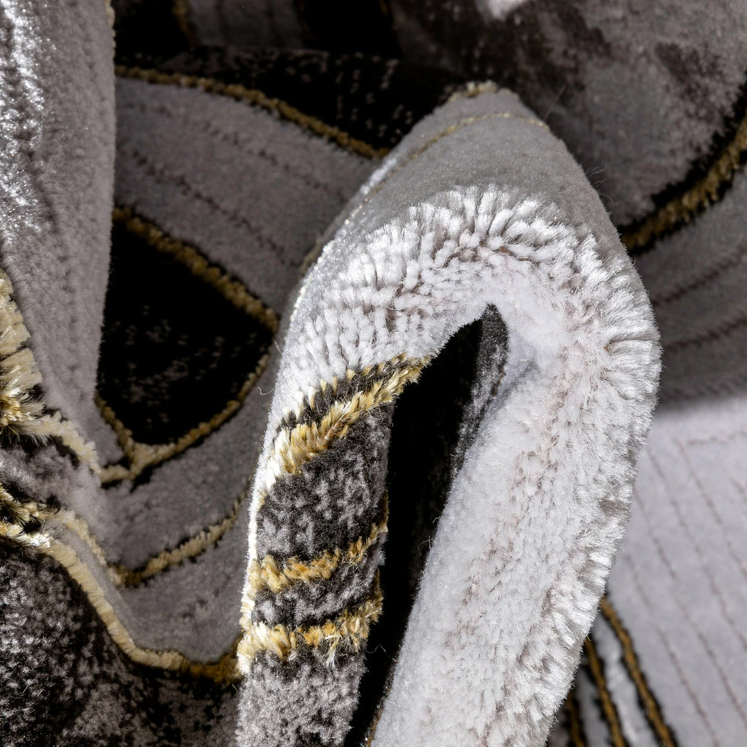 Well Woven Geometric Walter Retro Marble Pattern Grey Glam Rug 3 Well Woven Geometric Walter Retro Marble Pattern Grey Glam Rug