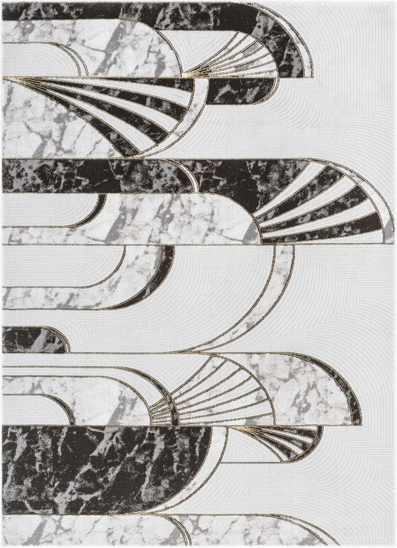 Well Woven Geometric Walter Retro Marble Pattern Grey Glam Rug 2 Well Woven Geometric Walter Retro Marble Pattern Grey Glam Rug