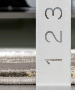 Well Woven Madeline Retro Marble Pattern Grey Glam Rug