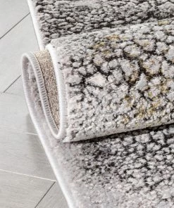 Well Woven Kenneth Retro Abstract Pattern Grey Glam Rug Geometric