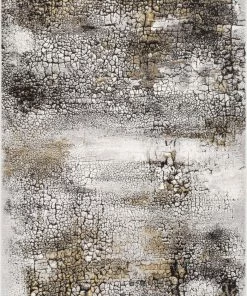 Well Woven Kenneth Retro Abstract Pattern Grey Glam Rug Geometric